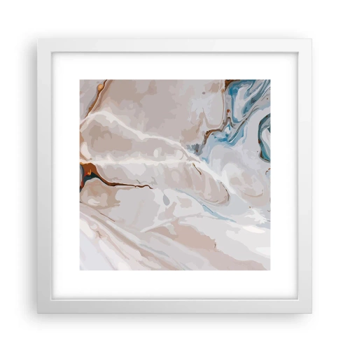 Poszter fekete keretben - Kék kanyarog a fehér alatt - 30x30 cm