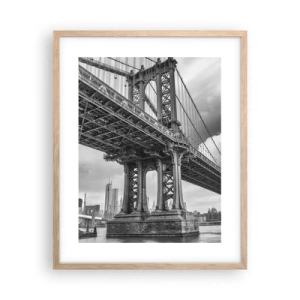 Poszter világos tölgy keretben - A város szívébe - 40x50 cm