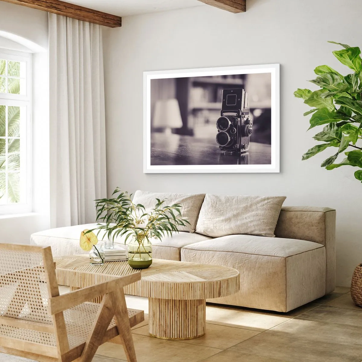 Poszter fekete keretben - Egy régi fénykép varázsa - 100x70 cm