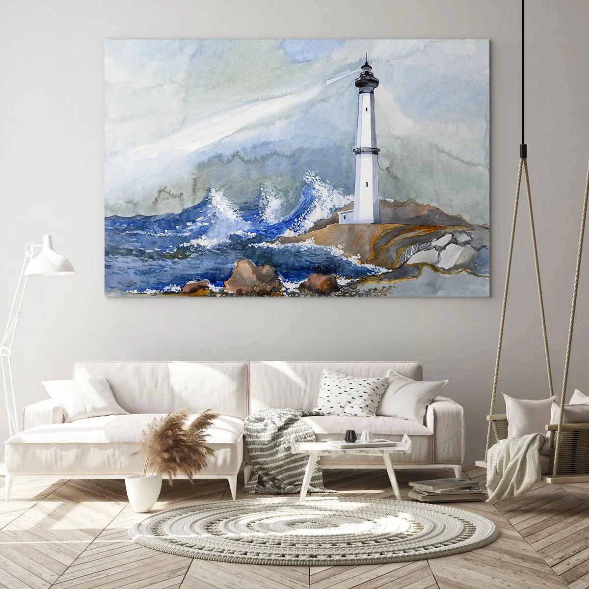 Üveg kép - A sötétséggel és a viharral szemben - 100x70 cm