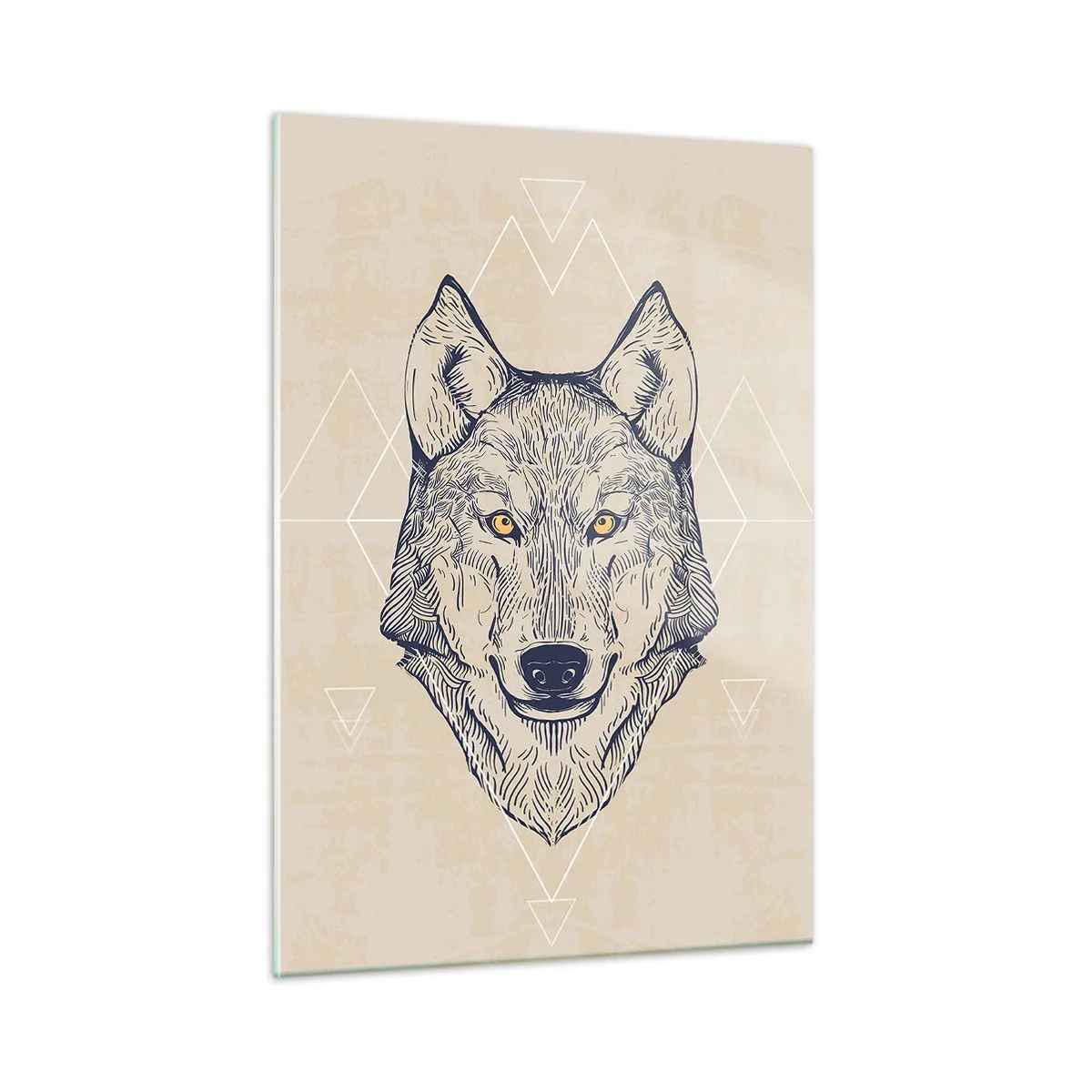 Üveg kép - Átható tekintetű alfa - 50x70 cm