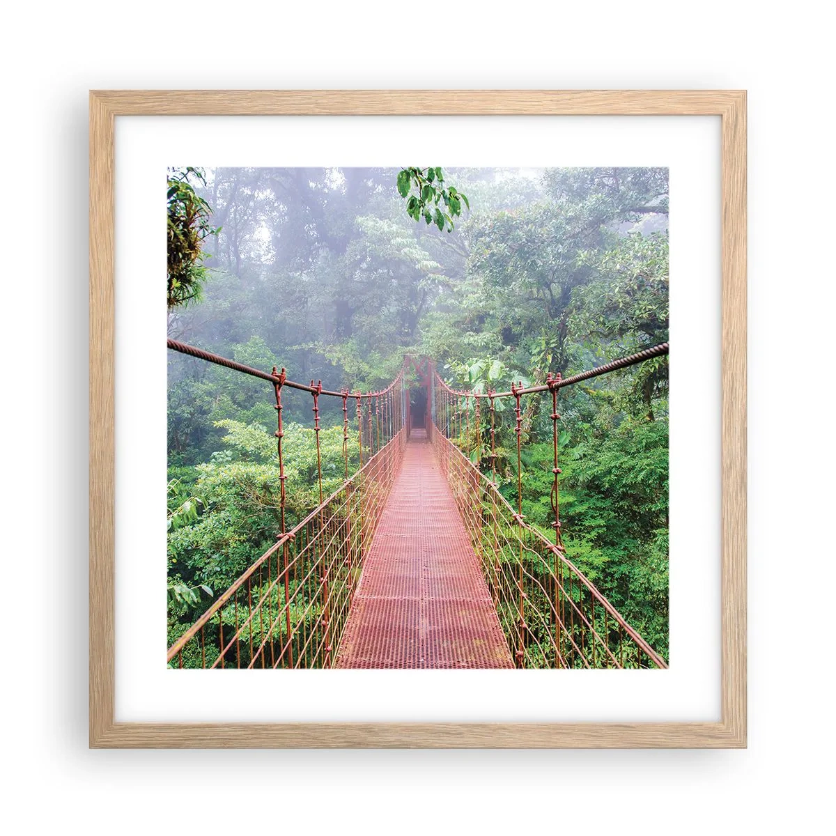 Poszter világos tölgy keretben - A lomkoronák fölé függesztve - 40x40 cm