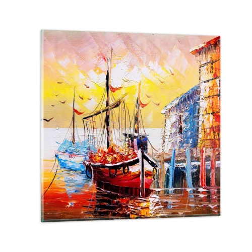 Üveg kép - Boldog visszatérés - 30x30 cm