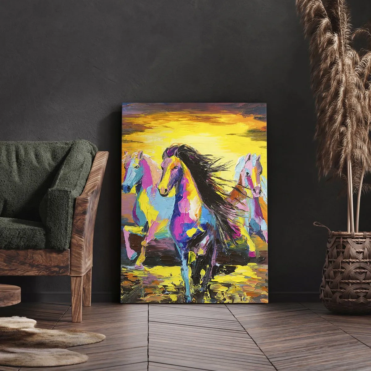 Vászonkép - Elmerülve a szivárványban - 45x80 cm