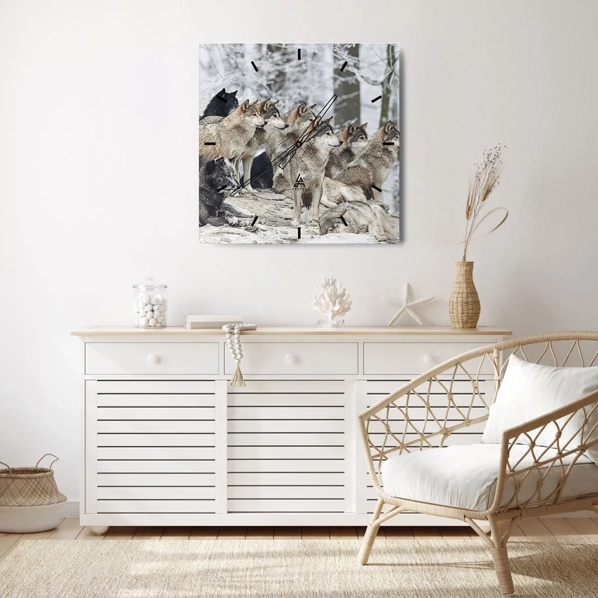 Falióra, Óra - Család és barátok - 40x40 cm