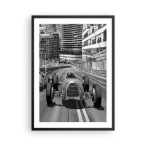 Poszter fehér keretben - Történelmi Monte Carlo Autóverseny - 50x70cm - Réges-régen Monte Carlóban - Modern fali dekoráció nappalihoz és hálószobához ARTTOR