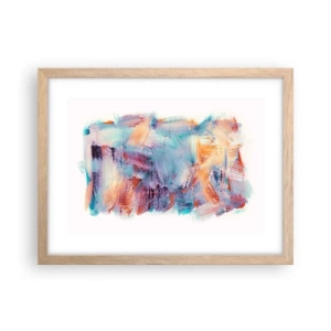 Poszter világos tölgy keretben - Színes rendetlenség - 40x30 cm