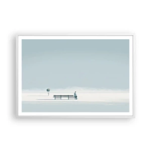 Poszter fekete keretben - Igen, én várok. - 100x70 cm