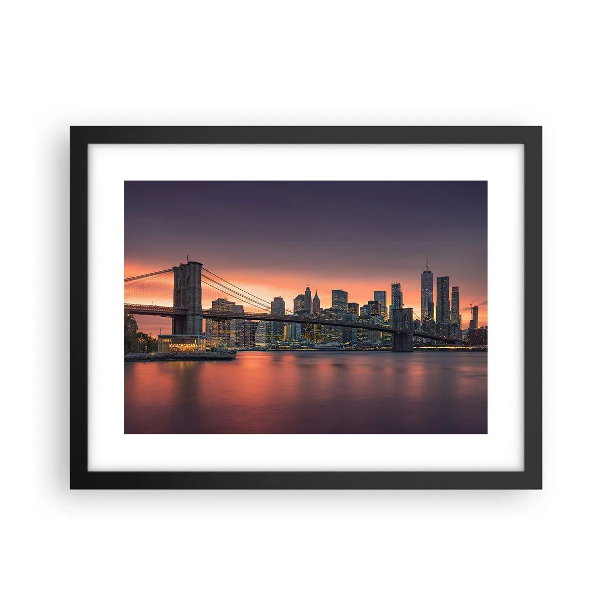 Poszter fehér keretben - Lila csendbe merülve - 40x30 cm