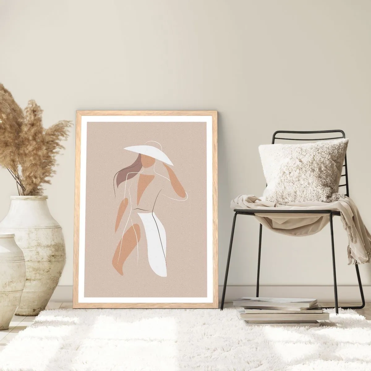 Poszter világos tölgy keretben - A divat egy játék - 50x70 cm