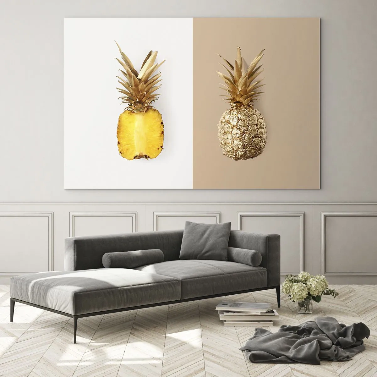Üveg kép - Ananász nekünk - 120x80 cm