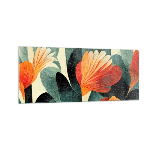 Üveg kép - A trópusok forrósága és a zöldellő hűvösség - 100x40 cm