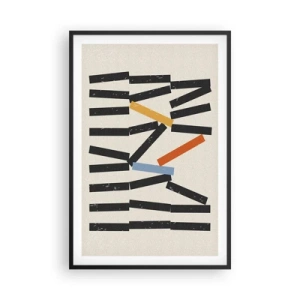 Poszter fehér keretben - Dominó - kompozíció - 61x91 cm