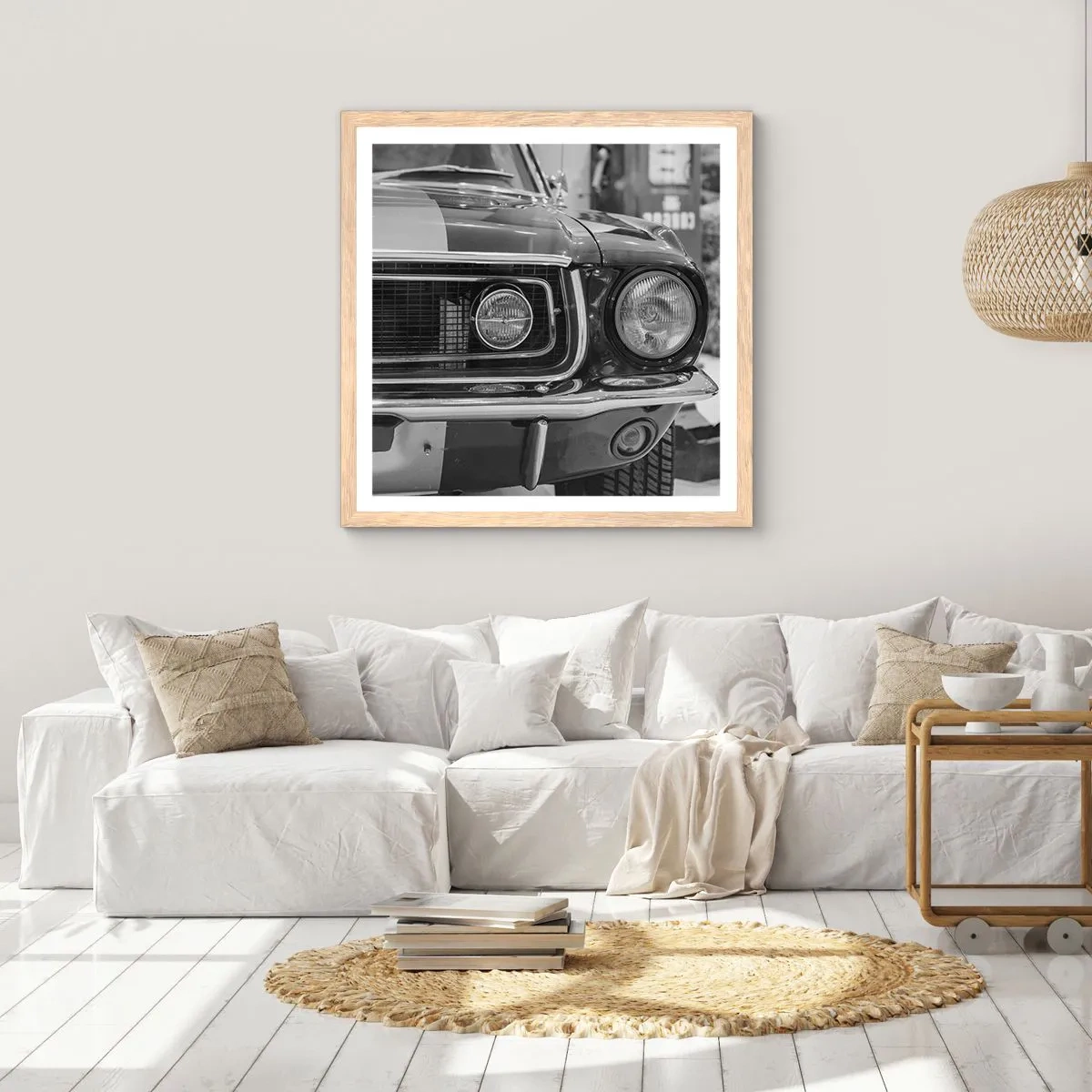 Poszter világos tölgy keretben - Vad utazás - 50x50 cm