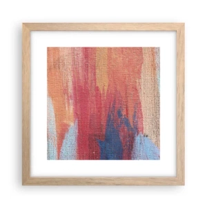 Poszter világos tölgy keretben - Szivárványon  kiúszva - 30x30 cm