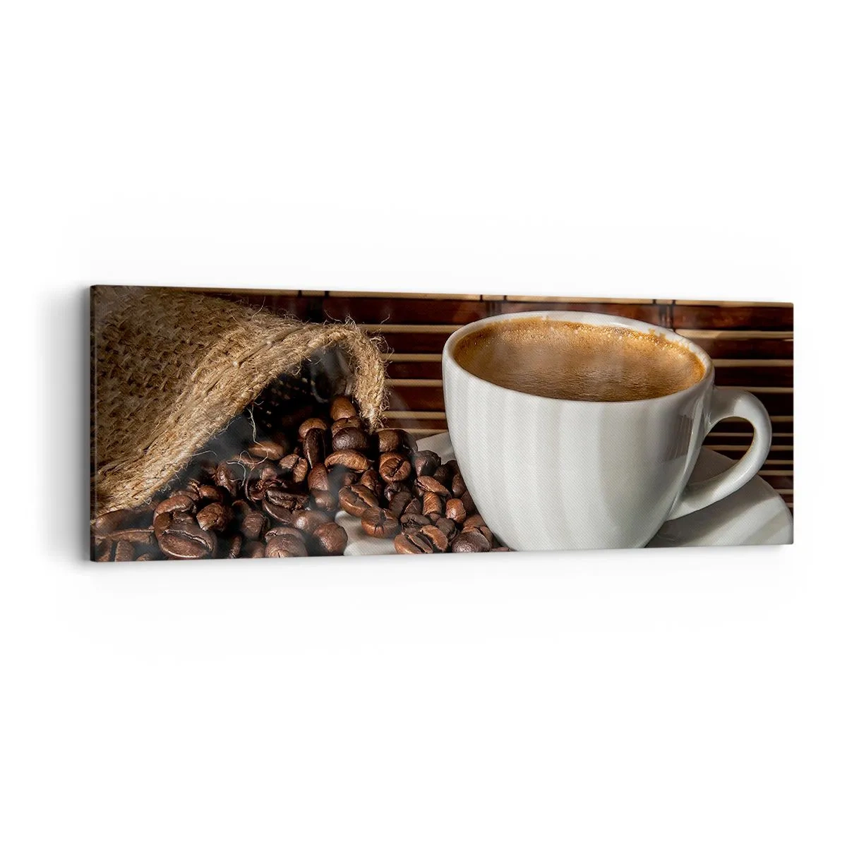 Vászonkép - A szén feketesége, a borostyán tisztasága - 90x30 cm