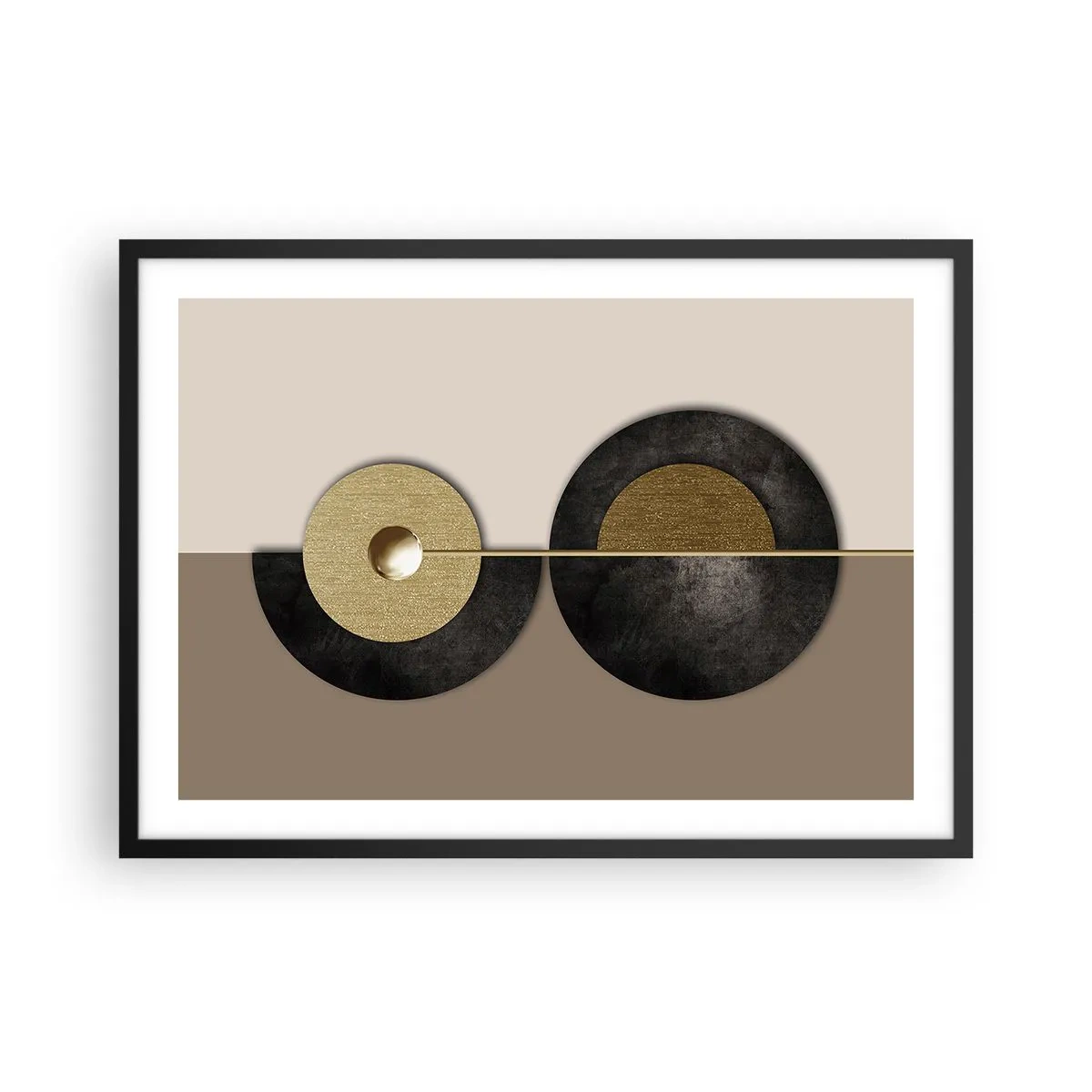 Poszter fehér keretben - Variációk egy kör körül - 70x50 cm