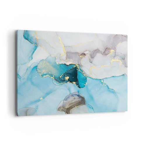 Vászonkép - Tanulmány a szürke és a türkiz találkozásáról - 120x80 cm