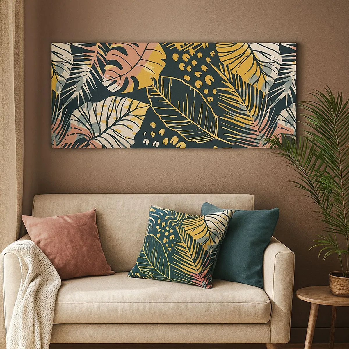 Vászonkép - Leveles fantázia - 100x40 cm