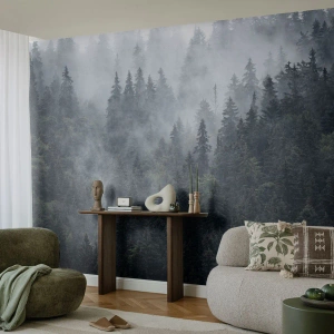 Fotótapéta Premium Sand - Erdei hajnal - Tájkép, Erdő, Természet - 100x70 cm