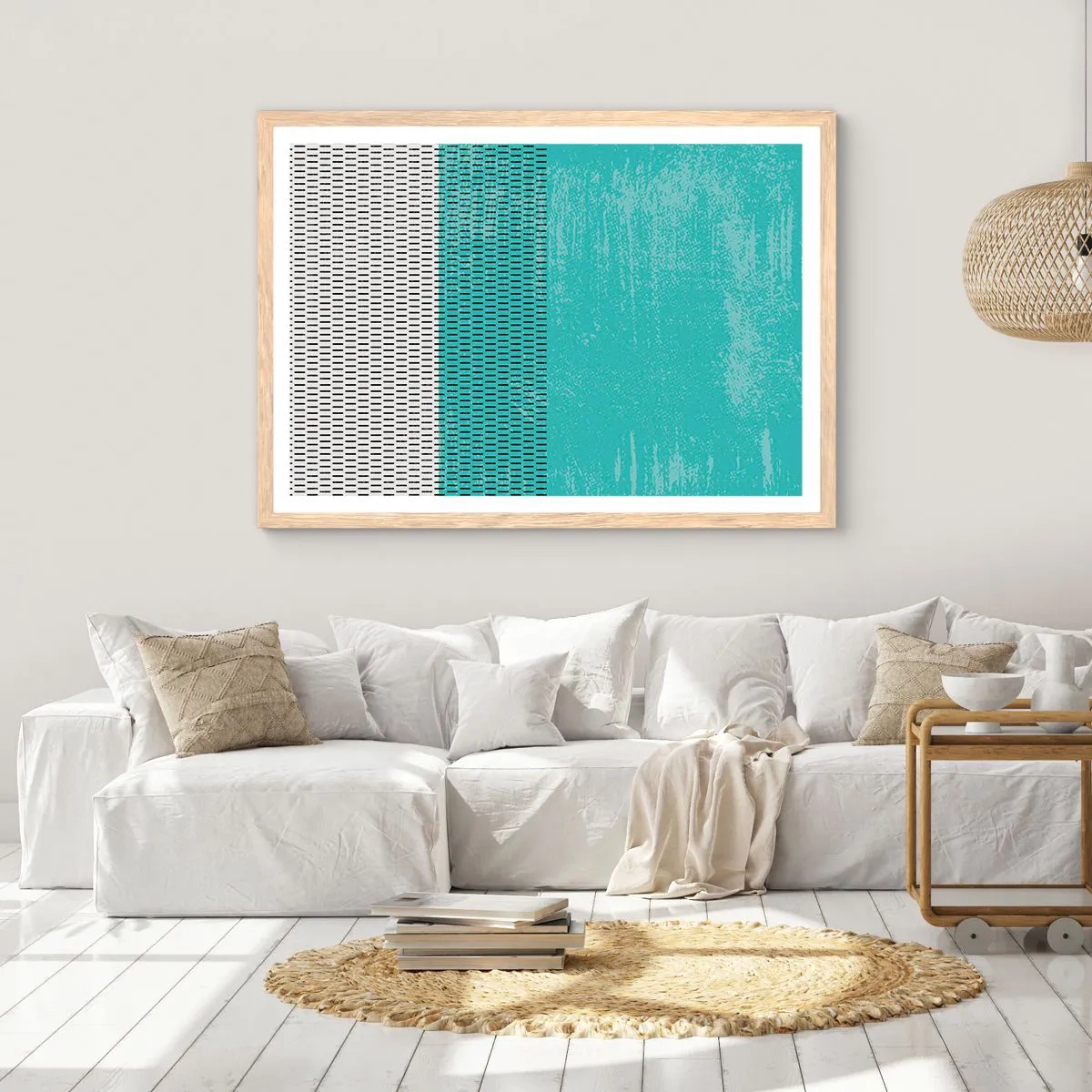 Poszter világos tölgy keretben - Kiegyensúlyozott kompozíció - 91x61 cm