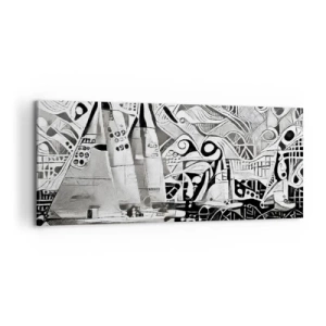 Vászonkép - A hullámok között - 100x40 cm