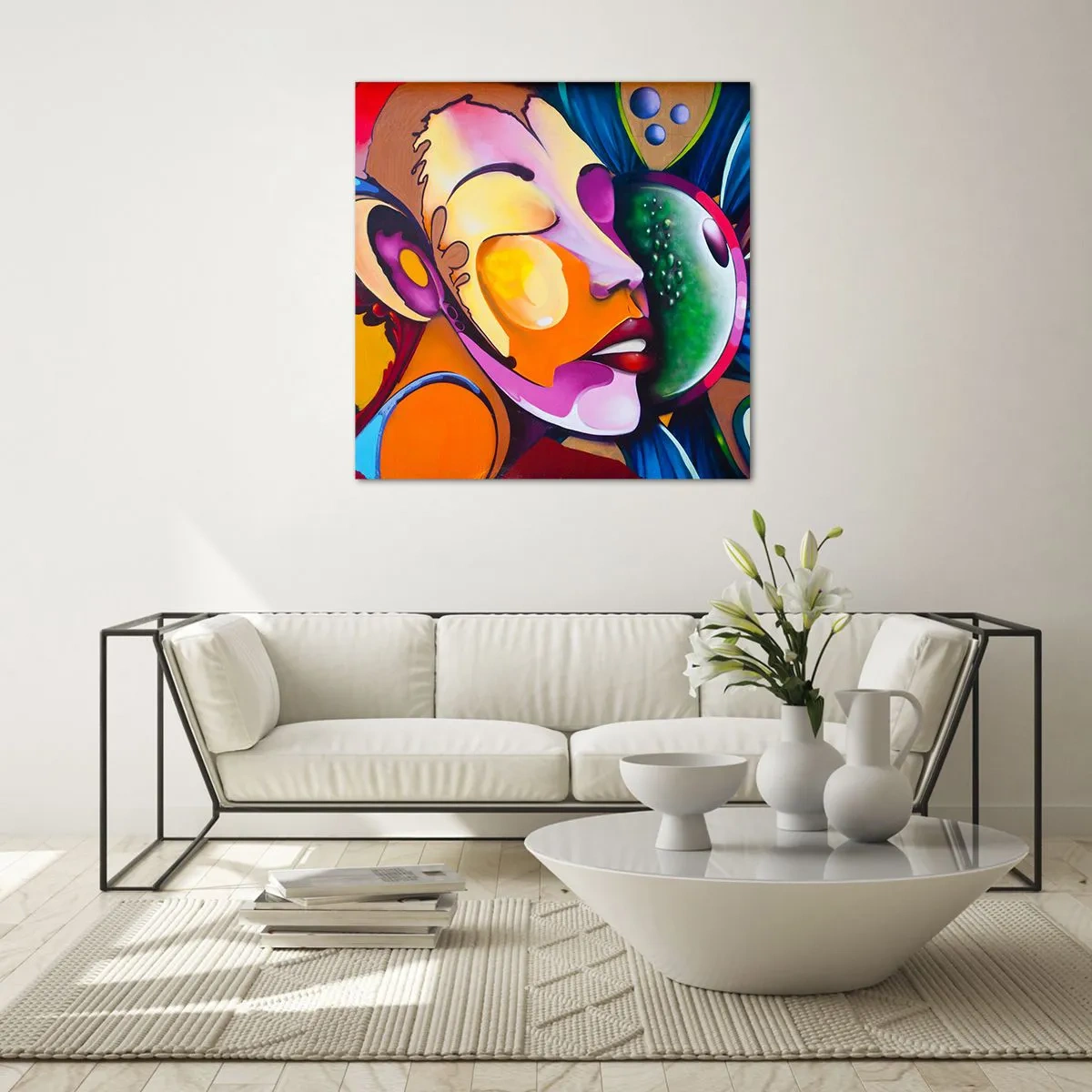 Üveg kép - Megérinteni színnel - 60x60 cm