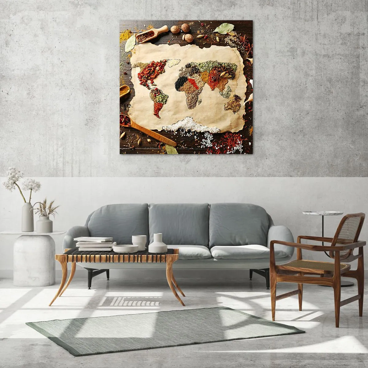 Üveg kép - A világ összes íze - 50x50 cm
