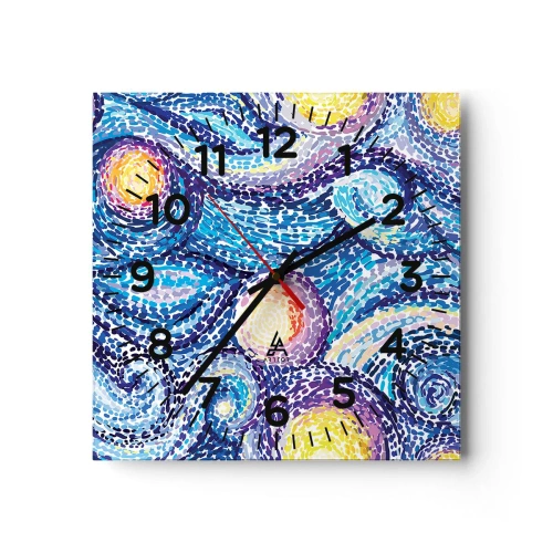 Falióra, Óra - Van Gogh képéből - 40x40 cm