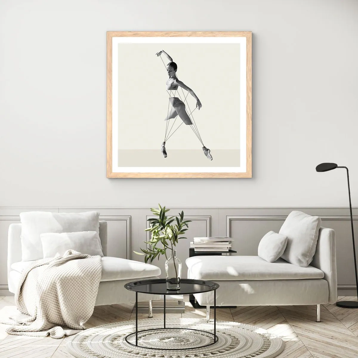 Poszter világos tölgy keretben - A világ színházában - 50x50 cm