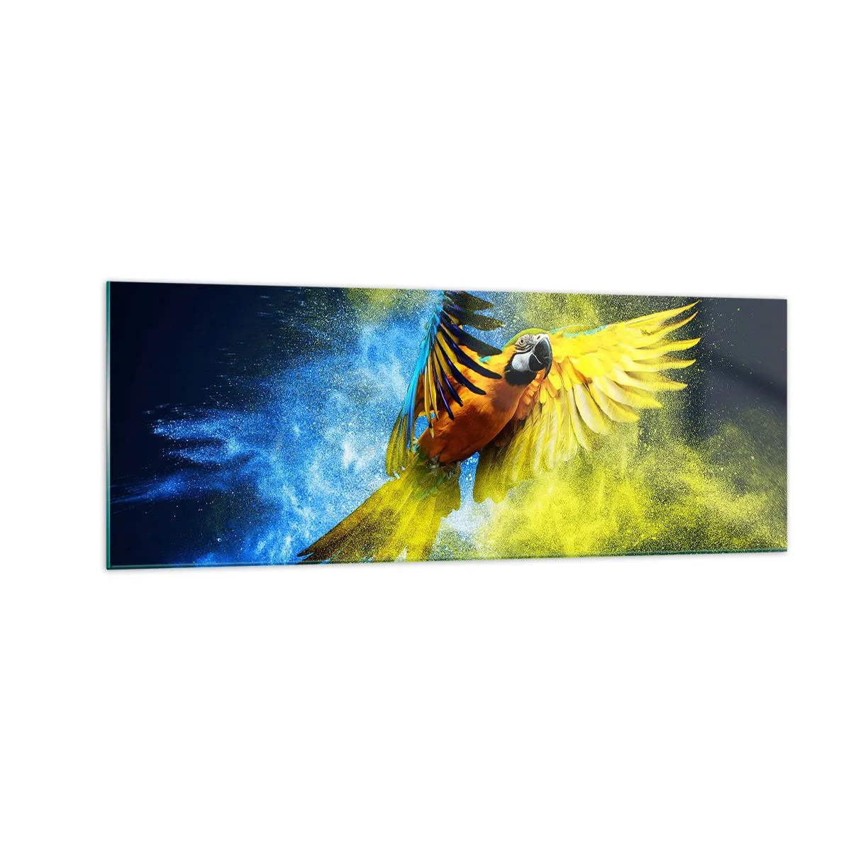 Üveg kép - A kék és arany porban - 140x50 cm