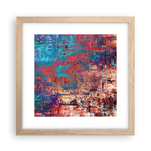 Poszter világos tölgy keretben - Emlékezés és feledés - 30x30 cm