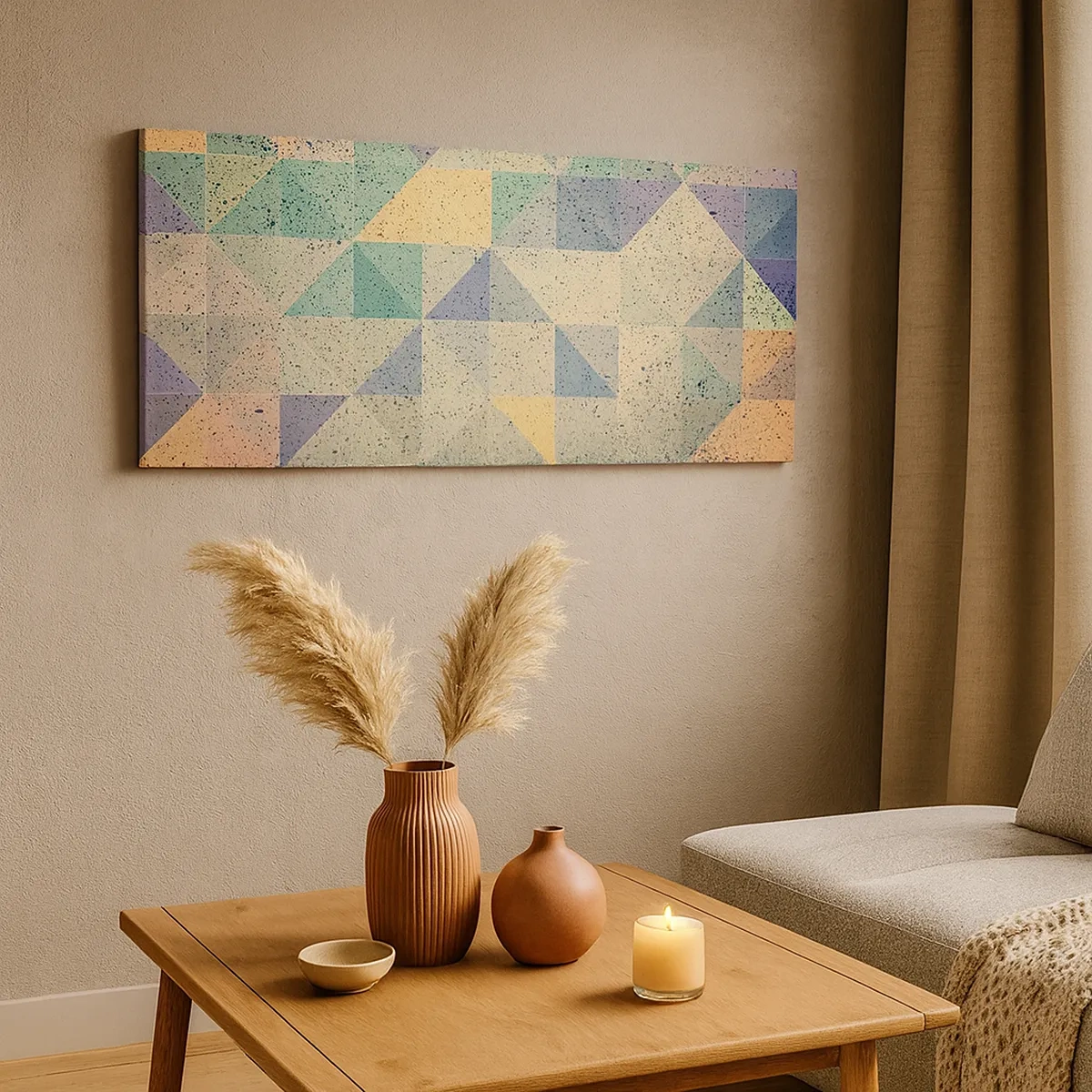 Vászonkép - A háromszögek köztársasága - 30x30 cm