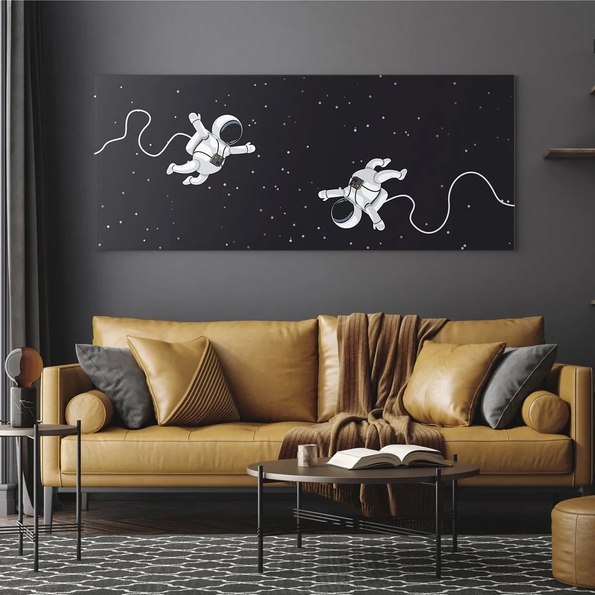Üveg kép - Kozmikus tánc - 100x40 cm