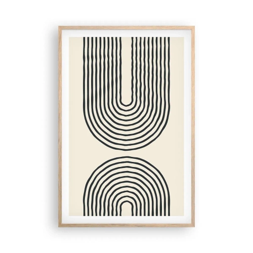 Poszter világos tölgy keretben - Bármelyik percben ... - 61x91 cm