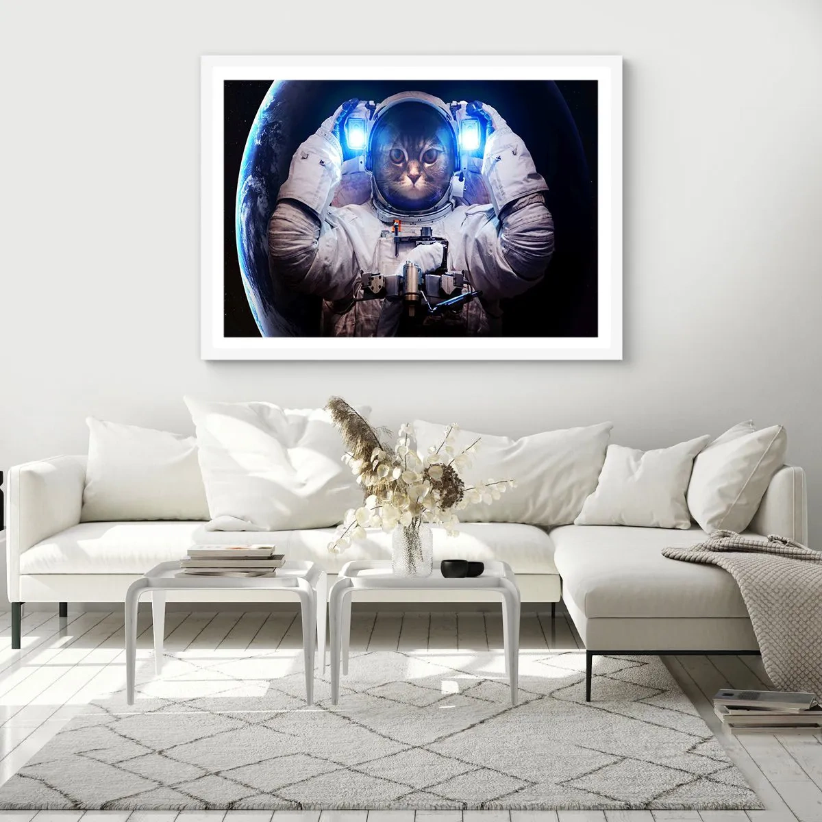 Poszter fekete keretben - Houston, baj van - 100x70 cm