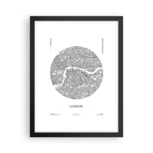 Poszter fehér keretben - London anatómiája - 30x40 cm