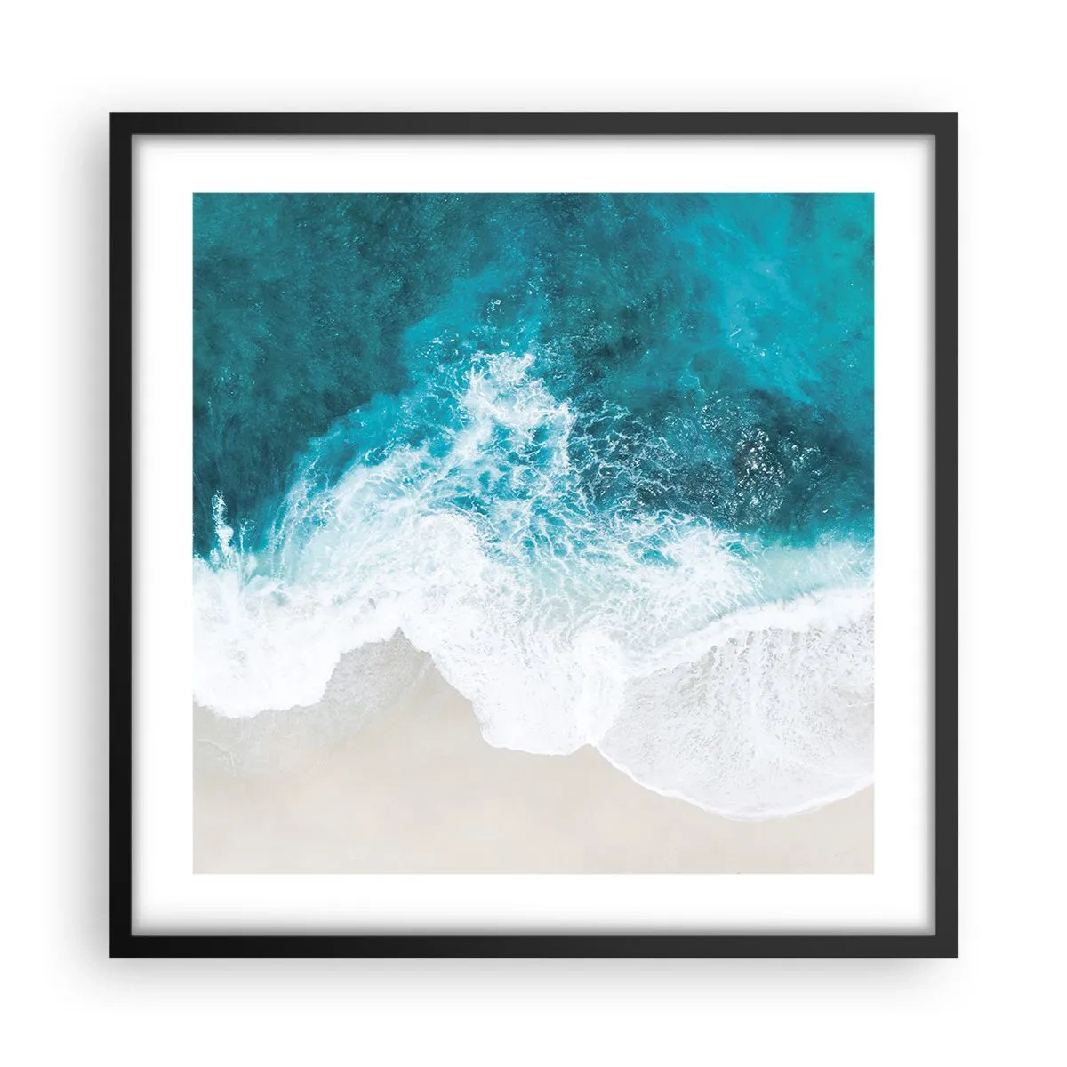 Poszter fehér keretben - Természetes simogatás - 50x50 cm