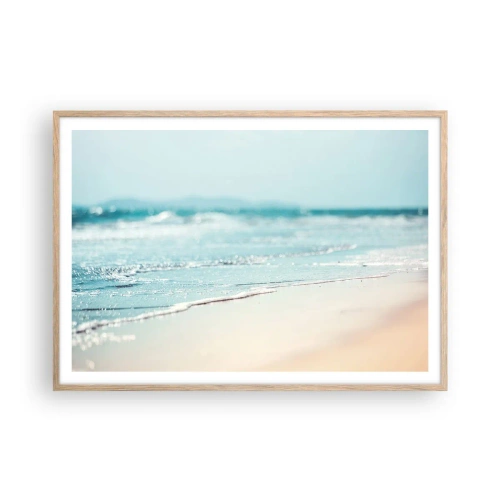 Poszter világos tölgy keretben - Hő és zaj - 100x70 cm