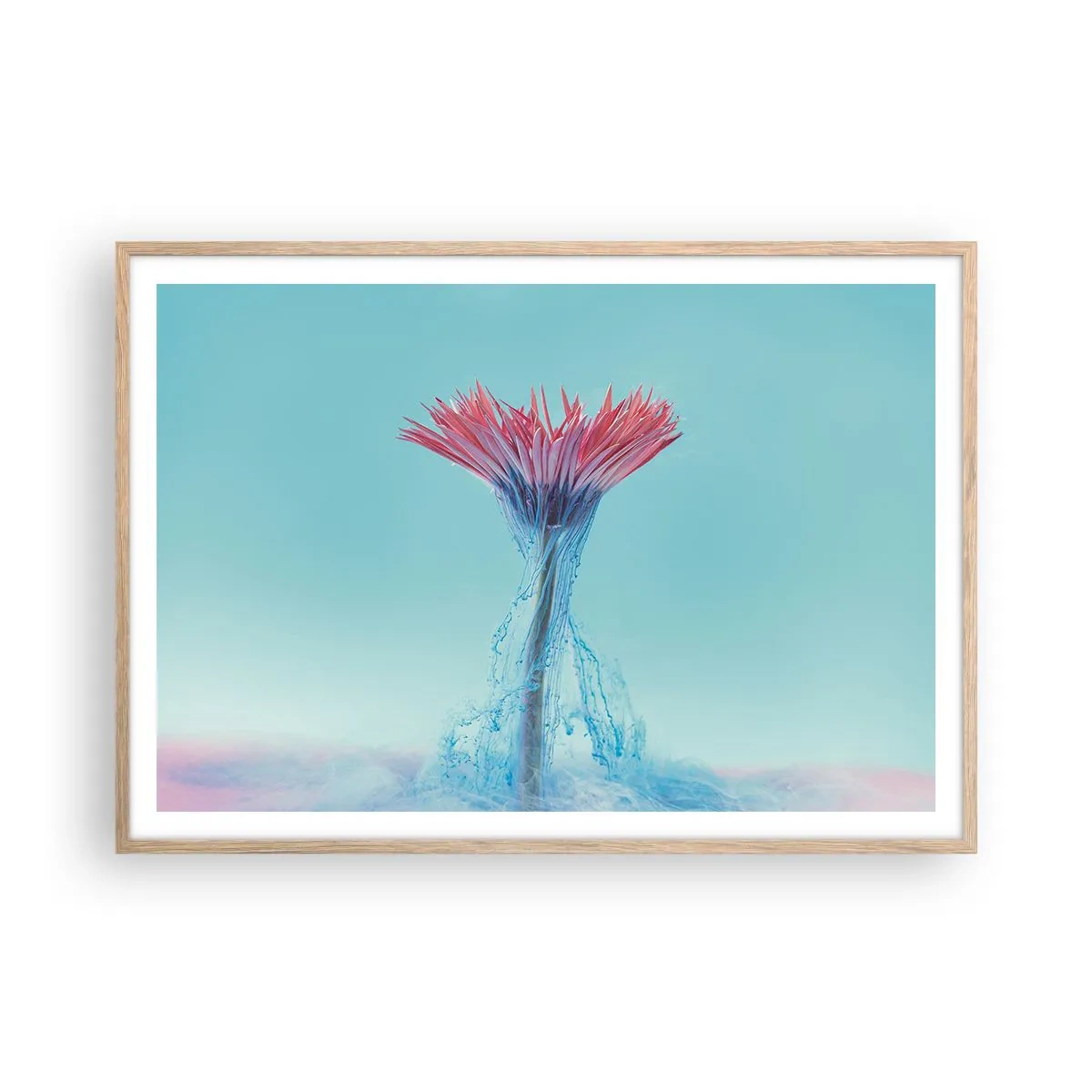 Poszter világos tölgy keretben - Élénkítő ölelésben - 100x70 cm