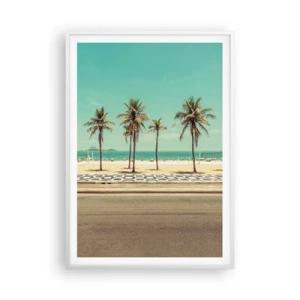 Poszter fekete keretben - A tengerparton - 70x100 cm