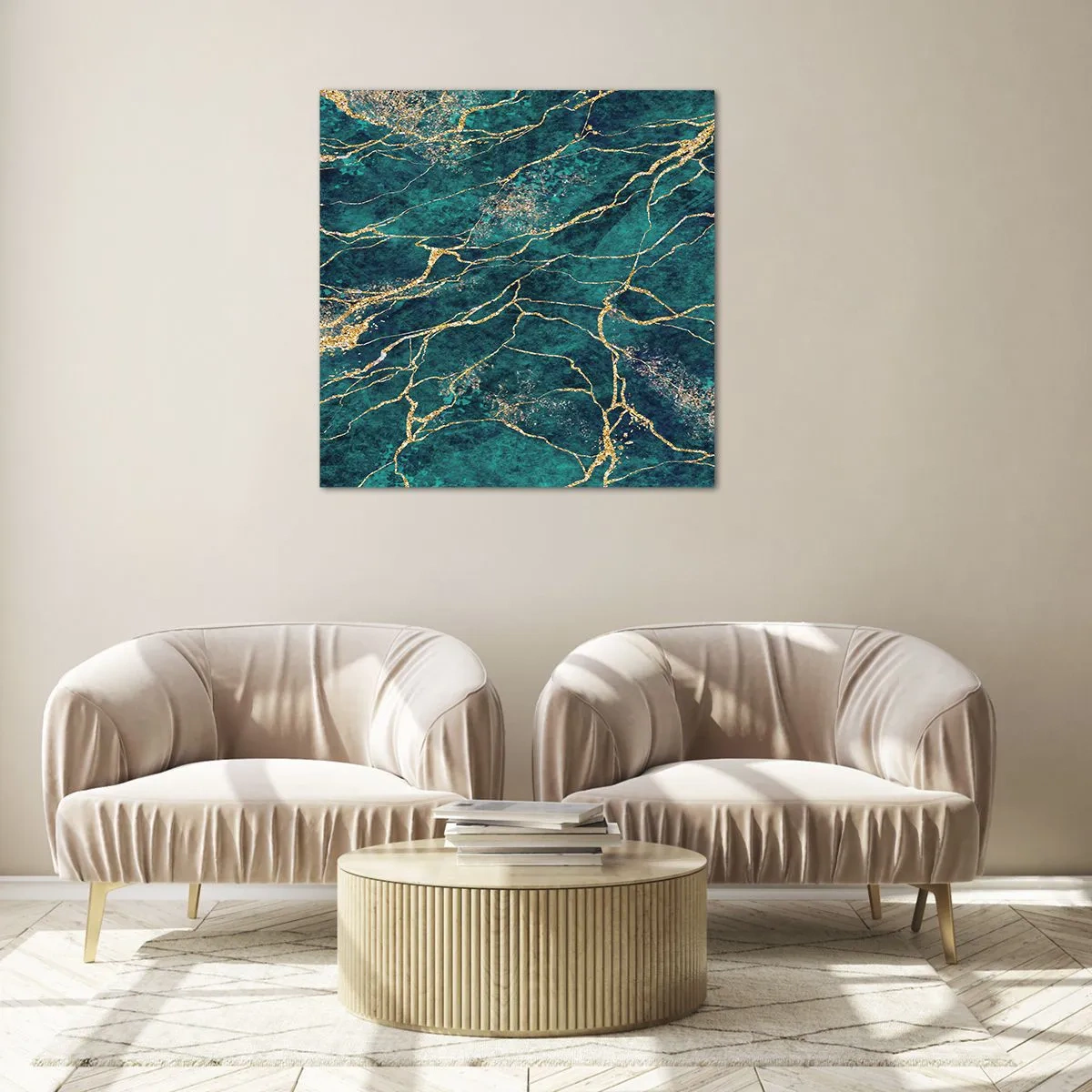 Üveg kép - Aranybánya - 60x60 cm