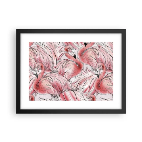 Poszter fehér keretben - Madári corps de ballet - 40x30 cm