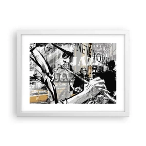 Poszter fekete keretben - A New York ritmusában - 40x30 cm