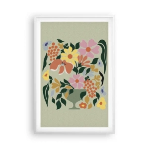 Poszter fekete keretben - Egy csokor, mely csordultig van élettel - 61x91 cm