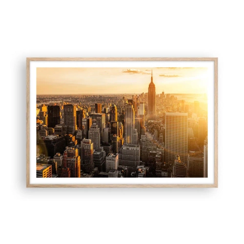 Poszter világos tölgy keretben - Növekedni a napon - 91x61 cm