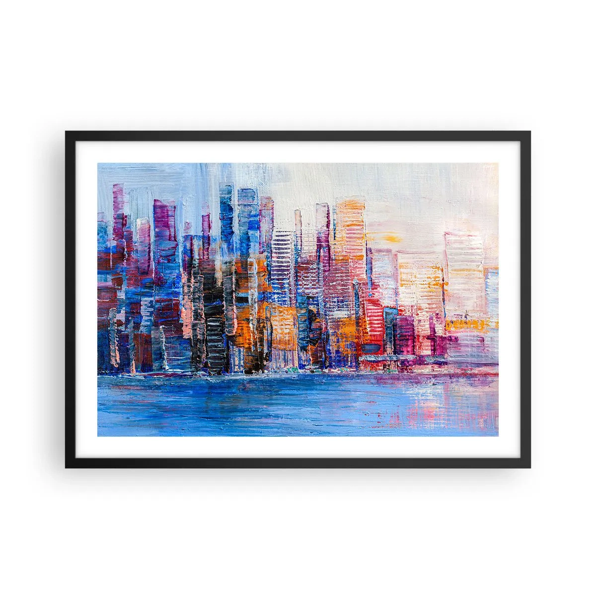 Poszter fehér keretben - Egy vidám metropolisz - 70x50 cm