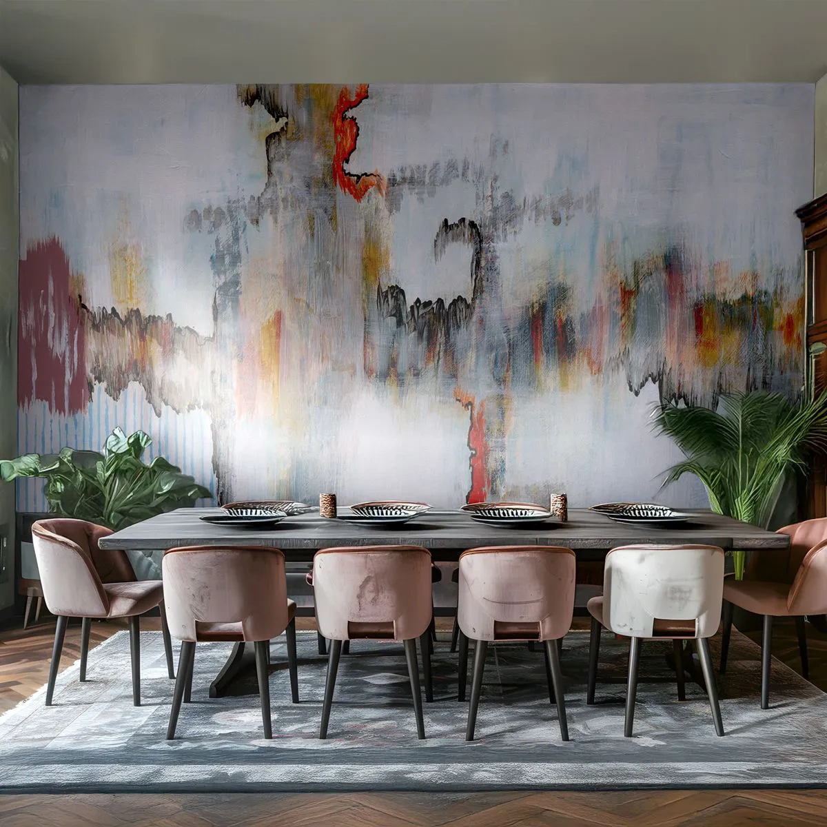 Fotótapéta Standard Eco - Modern absztrakció finom árnyalatokban, hangsúlyokkal - 100x70cm - Egy bottal a vízen - Modern fali dekoráció nappalihoz és hálószobához ARTTOR