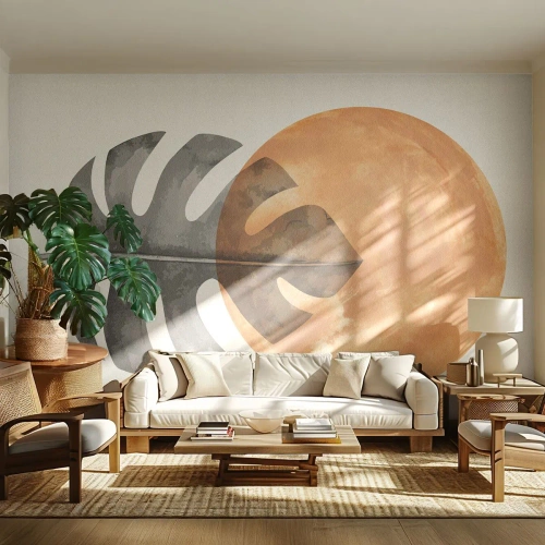 Fotótapéta Premium Canvas - Mindig a nap - Levél növényen, Nap, Boho - 200x140 cm
