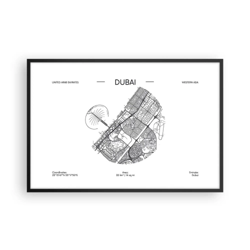 Poszter fehér keretben - Dubai anatómiája - 91x61 cm